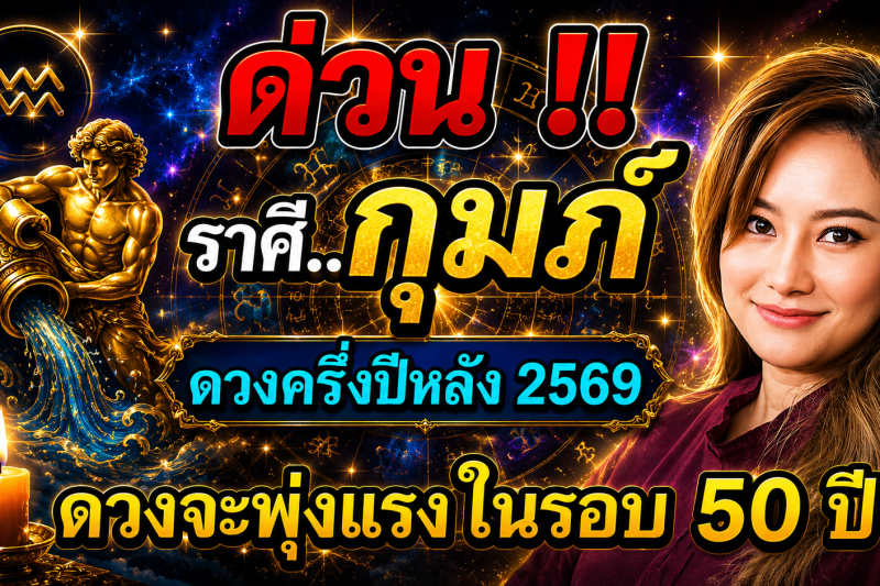 ด่วน‼️ ดวงชะตาราศีกุมภ์♒  ดวงครึ่งปีหลัง 2569 จะพุ่งแรงที่สุดในรอบ 50 ปี