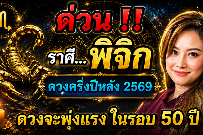 ด่วน‼️ ดวงชะตาราศีพิจิก♏   ดวงครึ่งปีหลัง 2569 จะพุ่งแรงที่สุดในรอบ 50 ปี
