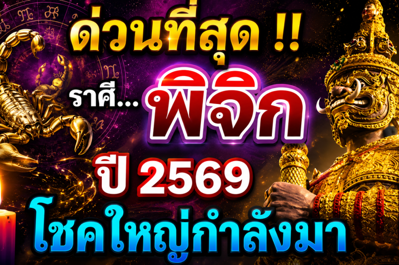 ด่วนที่สุด‼️ดวงชะตาราศีพิจิก♏  ปี2569 โชคใหญ่กำลังมา 🚨เตรียมตัวให้ดี!