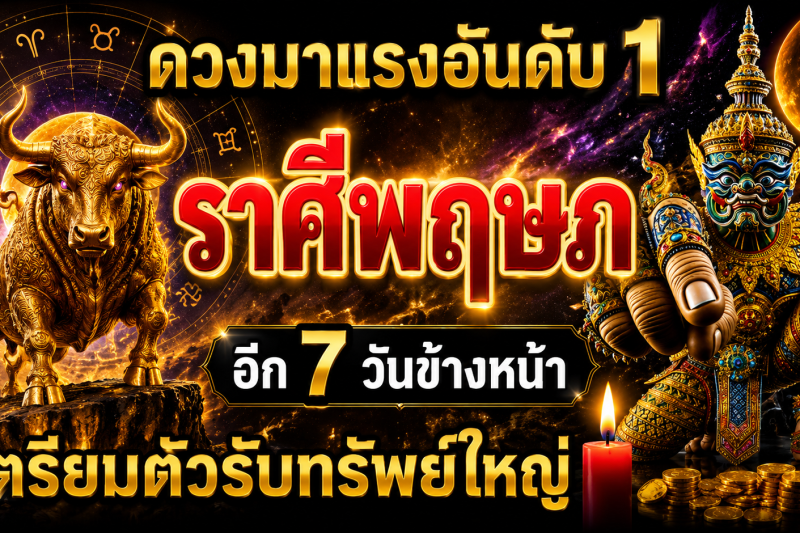 ดวงมาแรงอันดับ1‼️ราศีพฤษภ♉ อีก 7 วันข้างหน้า เตรียมตัวรับทรัพย์ใหญ่🎉