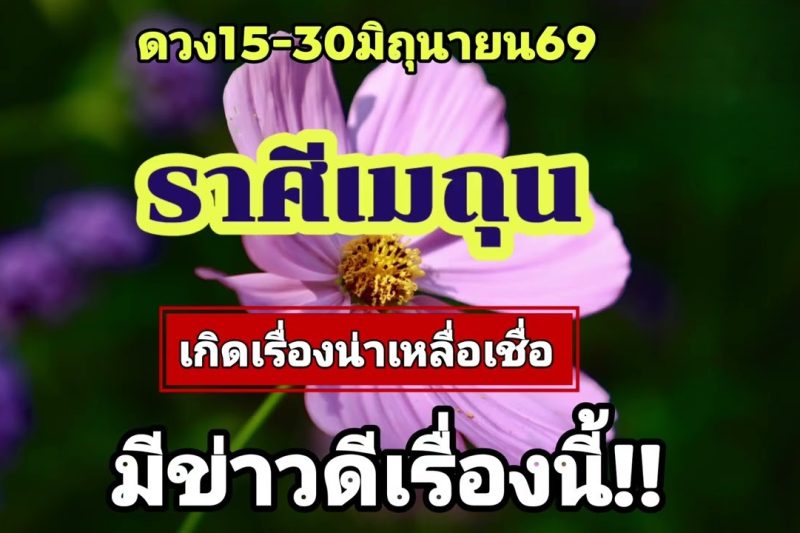 ราศีเมถุน 15-30มิ.ย69💫เกิดเรื่องน่าเหลือเชื่อ…มีข่าวดี