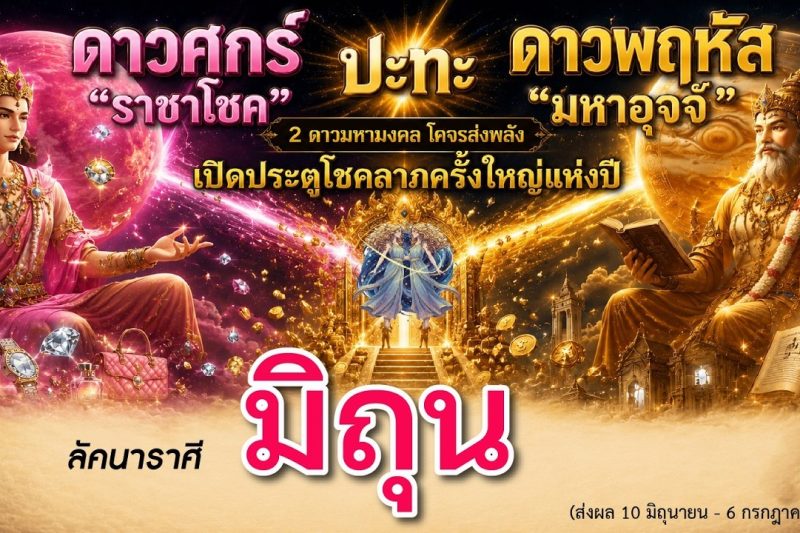 ราศีมิถุน 🕉️ ดาวศุกร์ “ราชาโชค” ⚡️ดาวพฤหัส “มหาอุจจ์” เกิดโชคดี ในเรื่องใด?💖