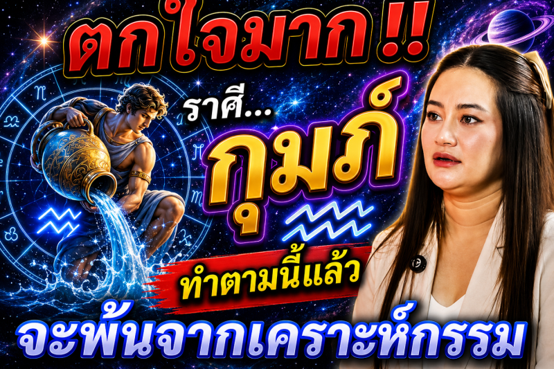 ตกใจมาก‼️♒ราศีกุมภ์ ทำตามแบบนี้แล้ว! ดวงจะพ้นจากเคราะห์กรรม
