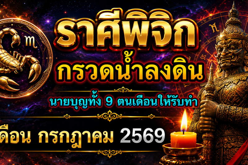 ♏ราศีพิจิก เดือนกรกฎาคม 2569 ‼️รีบกรวดน้ำลงดินด่วน‼️ แล้วเจ้ากรรมนายเวรจะให้โชคใหญ่🎉