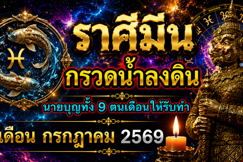 ♓ ราศีมีน เดือนกรกฎาคม 2569 ‼️รีบกรวดน้ำลงดินด่วน‼️ แล้วเจ้ากรรมนายเวรจะให้โชคใหญ่🎉