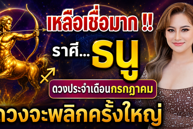 เหลือเชื่อมาก‼️♐ ราศีธนู ดวงประจำเดือนกรกฎาคม 2569 ดวงจะพลิกผันครั้งใหญ่!
