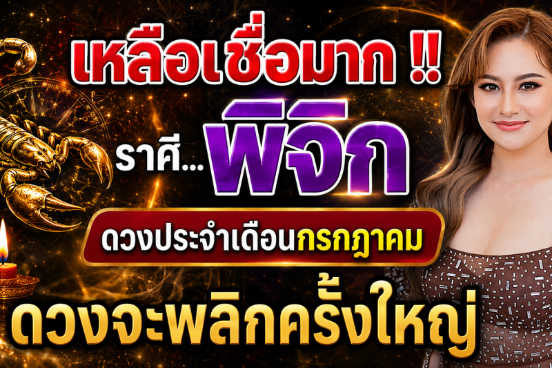 เหลือเชื่อมาก‼️♏ ราศีพิจิก ดวงประจำเดือนกรกฎาคม 2569 ดวงจะพลิกผันครั้งใหญ่!