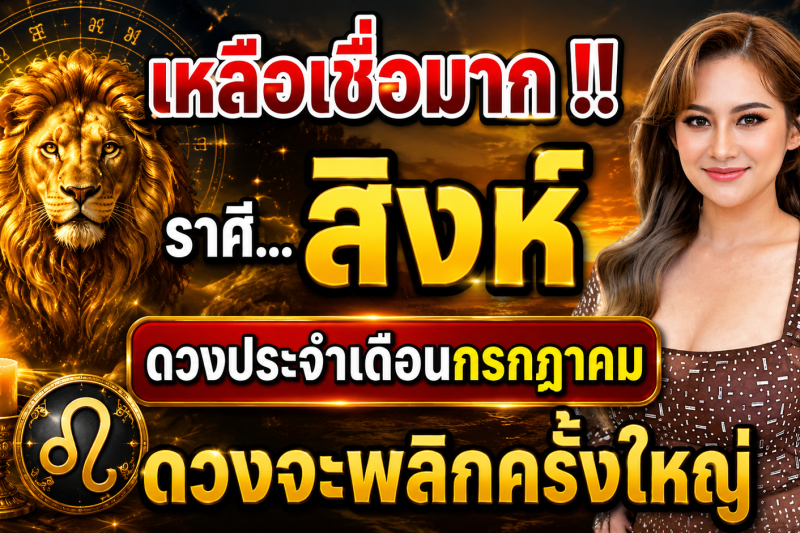 เหลือเชื่อมาก‼️♌ ราศีสิงห์ ดวงประจำเดือนกรกฎาคม 2569 ดวงจะพลิกผันครั้งใหญ่!