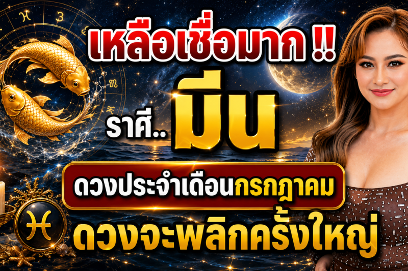 เหลือเชื่อมาก‼️♓ ราศีมีน ดวงประจำเดือนกรกฎาคม 2569 ดวงจะพลิกผันครั้งใหญ่!