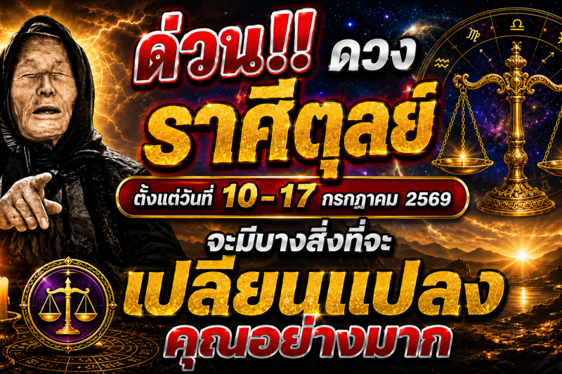 🚨 ด่วน‼️ ดวงราศีตุลย์ ♎ ตั้งแต่วันที่ 10–17 กรกฎาคม 2569 จะมีบางสิ่งที่จะเปลี่ยนแปลงคุณอย่างมาก