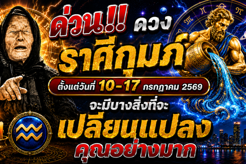 🚨 ด่วน‼️ ดวงราศีกุมภ์ ♒ ตั้งแต่วันที่ 10–17 กรกฎาคม 2569 จะมีบางสิ่งที่จะเปลี่ยนแปลงคุณอย่างมาก