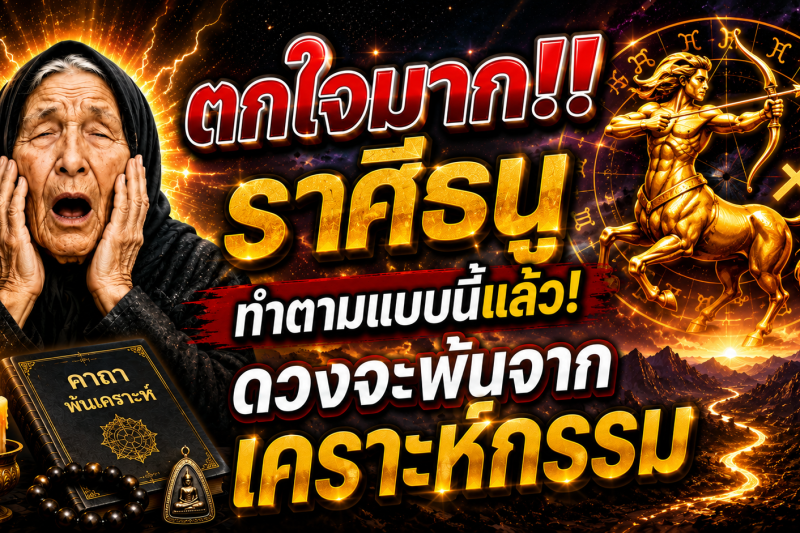 ตกใจมาก‼️ราศีธนู♐  ทำตามแบบนี้แล้ว! ดวงจะพ้นจากเคราะห์กรรม