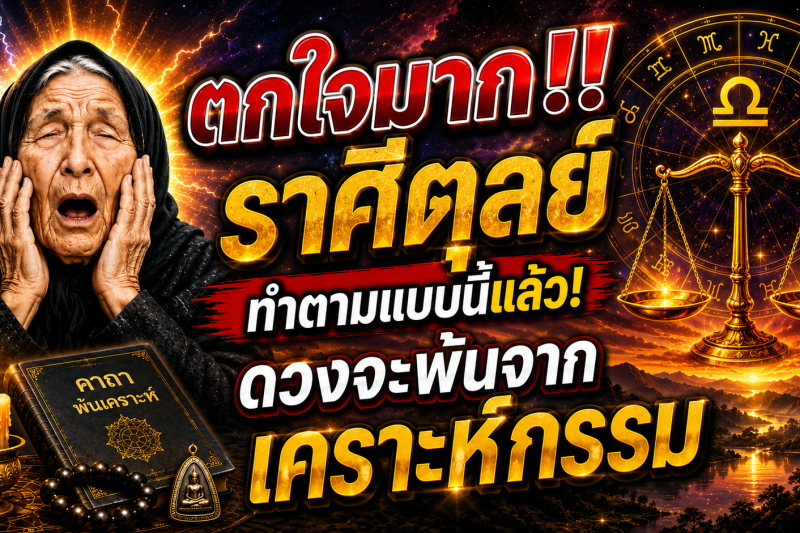 ตกใจมาก‼️ราศีตุลย์♎  ทำตามแบบนี้แล้ว! ดวงจะพ้นจากเคราะห์กรรม