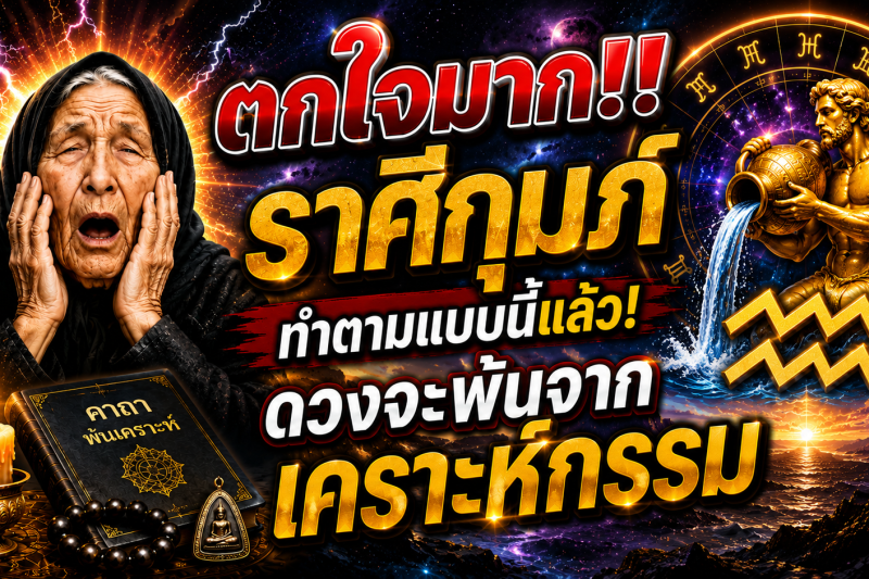 ตกใจมาก‼️ราศีกุมภ์♒  ทำตามแบบนี้แล้ว! ดวงจะพ้นจากเคราะห์กรรม