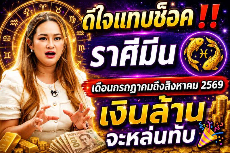 ดีใจแทบช็อค‼️ราศีมีน♓  เดือนกรกฎาคมถึงสิงหาคม 2569 เงินล้านจะหล่นทับ🎉