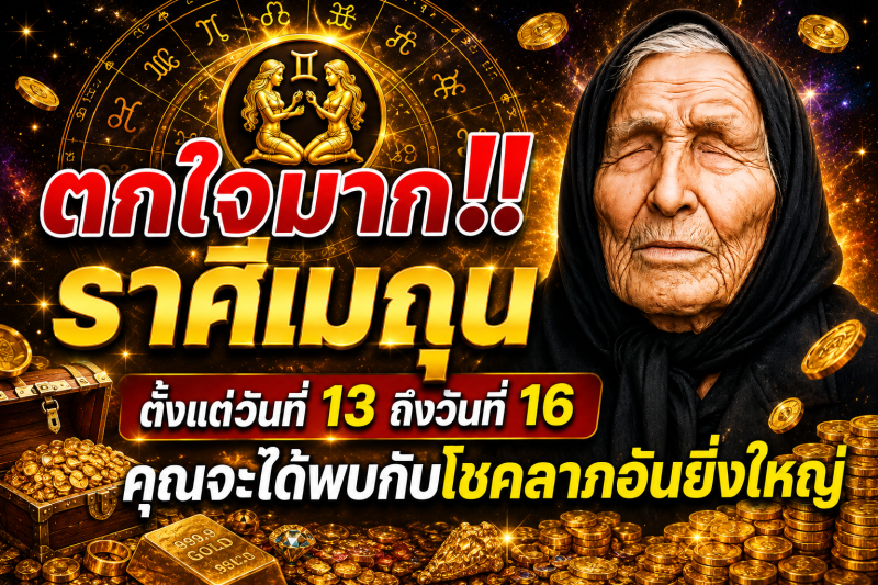 ตกใจมาก‼️ราศีเมถุน♊  ตั้งแต่วันที่ 13 ถึงวันที่ 16 คุณจะได้พบกับโชคลาภอันยิ่งใหญ่