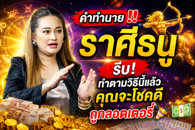คำทำนาย‼️ ราศีธนู♐️ รีบ! ทำตามวิธีนี้แล้วคุณจะโชคดีถูกลอตเตอรี่ 🎉💵