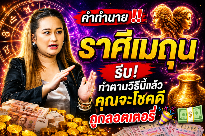 คำทำนาย‼️ ราศีเมถุน♊  รีบ! ทำตามวิธีนี้แล้วคุณจะโชคดีถูกลอตเตอรี่ 🎉💵