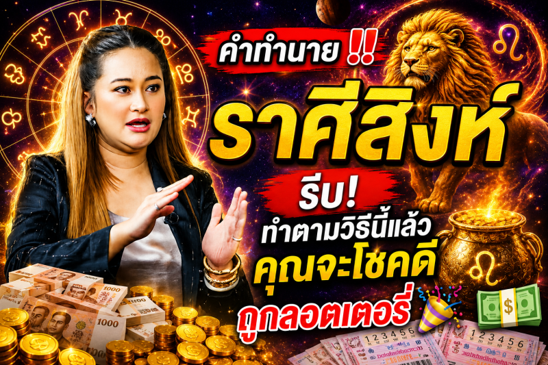 คำทำนาย‼️ ราศีสิงห์♌  รีบ! ทำตามวิธีนี้แล้วคุณจะโชคดีถูกลอตเตอรี่ 🎉💵