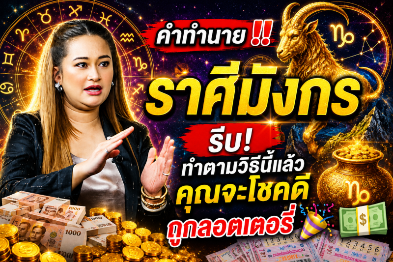 คำทำนาย‼️ ราศีมังกร♑  รีบ! ทำตามวิธีนี้แล้วคุณจะโชคดีถูกลอตเตอรี่ 🎉💵