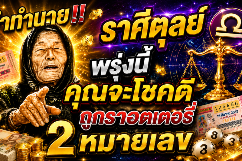 คำทำนาย‼️ราศีตุลย์♎ พรุ่งนี้ คุณจะโชคดีถูกลอตเตอรี่ 2 หมายเลข