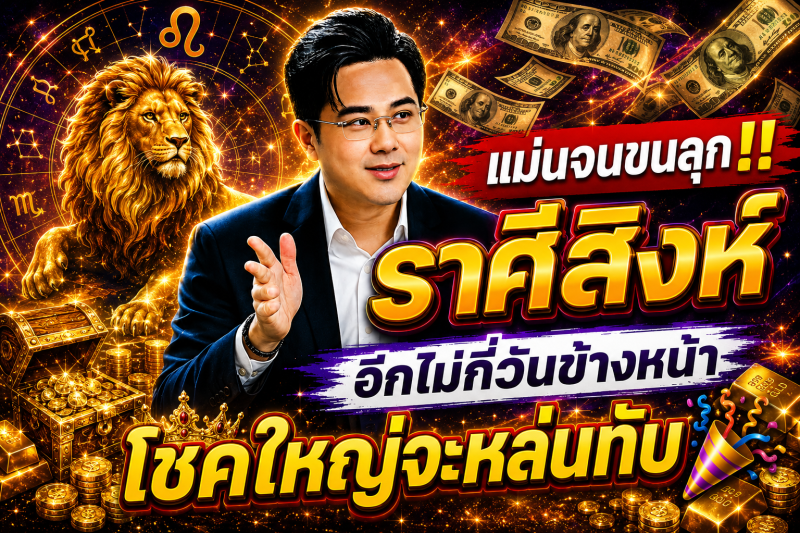 แม่นจนขนลุก‼️ ราศีสิงห์♌ อีกไม่กี่วันข้างหน้า โชคใหญ่จะหล่นทับ🎉