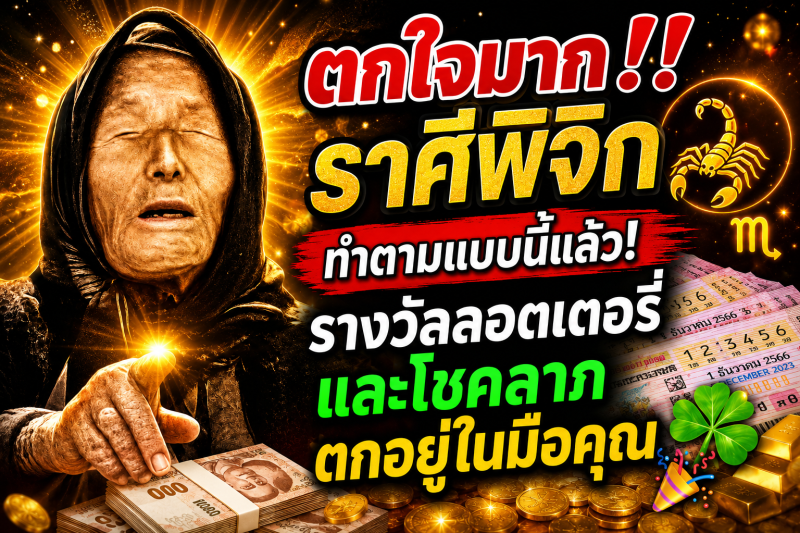 ตกใจมาก‼️ ราศีพิจิก♏ ทำตามแบบนี้แล้ว! รางวัลลอตเตอรี่และโชคลาภตกอยู่ในมือคุณ🍀🎉