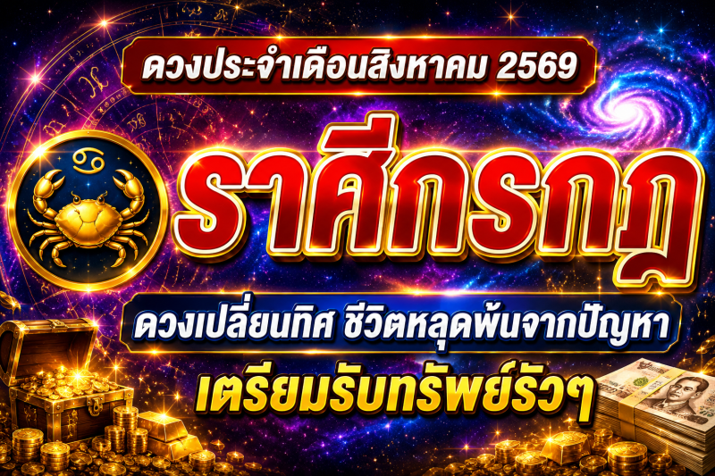 ดูดวงราศีกรกฎ | ดวงประจำเดือนสิงหาคม 2569🔮