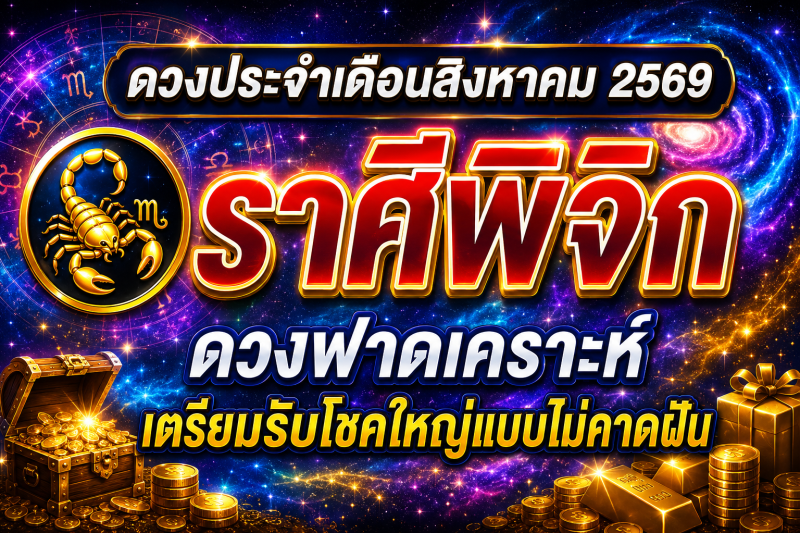🔮 ดูดวงราศีพิจิก ♏ | ดวงประจำเดือนสิงหาคม 2569