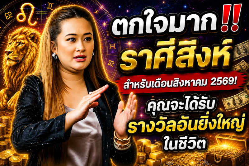 ตกใจมาก‼️ราศีสิงห์♌ สำหรับเดือนสิงหาคม 2569! คุณจะได้รับรางวัลอันยิ่งใหญ่ในชีวิต