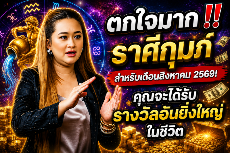 ตกใจมาก‼️ราศีกุมภ์♒ สำหรับเดือนสิงหาคม 2569! คุณจะได้รับรางวัลอันยิ่งใหญ่ในชีวิต