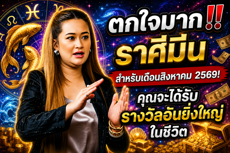 ตกใจมาก‼️ราศีมีน♓ สำหรับเดือนสิงหาคม 2569! คุณจะได้รับรางวัลอันยิ่งใหญ่ในชีวิต