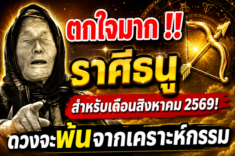 ตกใจมาก‼️ราศีธนู♐ สำหรับเดือนสิงหาคม 2569! ดวงจะพ้นจากเคราะห์กรรม