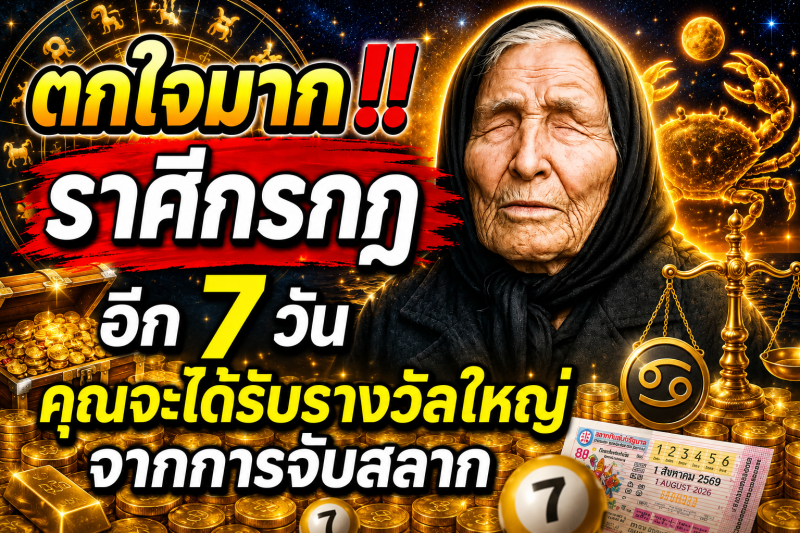 ตกใจมาก‼️ราศีกรกฎ♋ อีก 7 วัน คุณจะได้รับรางวัลใหญ่จากการจับสลาก
