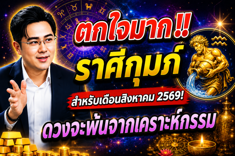 ตกใจมาก‼️ราศีกุมภ์♒ สำหรับเดือนสิงหาคม 2569! ดวงจะพ้นจากเคราะห์กรรม