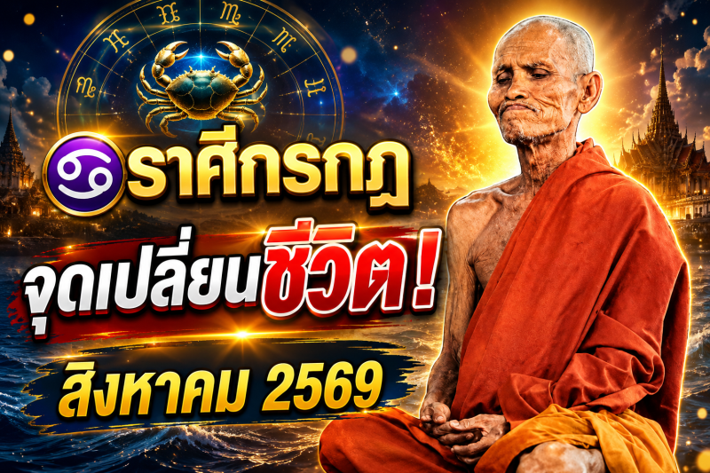 แม่นจนขนลุก‼️ราศีกรกฎ♋ เดือนสิงหาคม 2569 พลังบวก–พลังลบปะทะแรง ระวังเหตุการณ์เปลี่ยนชีวิต!