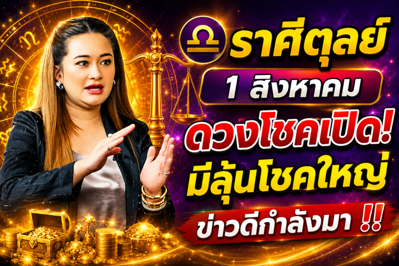 คำทำนาย‼️ราศีตุลย์♎ วันที่ 1 สิงหาคม 2569 โอกาสดีอาจเข้ามาแบบไม่คาดคิด