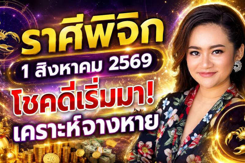หมอดูเผย‼️ ♏ราศีพิจิก 1 สิงหาคม 2569 โชคดีเริ่มเข้ามา เคราะห์ร้ายค่อย ๆ จางหาย