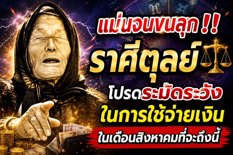 แม่นจนขนลุก‼️ราศีตุลย์♎ โปรดระมัดระวังในการใช้จ่ายเงินในเดือนสิงหาคมที่จะถึงนี้
