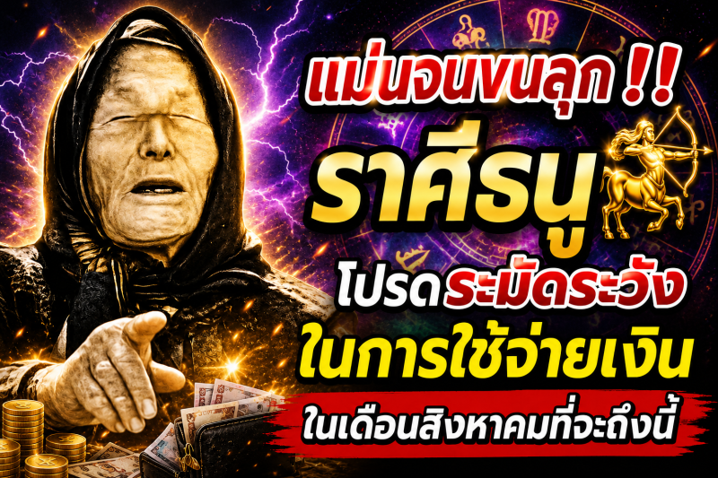 แม่นจนขนลุก‼️ราศีธนู♐ โปรดระมัดระวังในการใช้จ่ายเงินในเดือนสิงหาคมที่จะถึงนี้