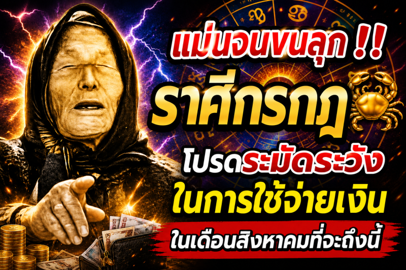 แม่นจนขนลุก‼️ราศีกรกฎ♋ โปรดระมัดระวังในการใช้จ่ายเงินในเดือนสิงหาคมที่จะถึงนี้