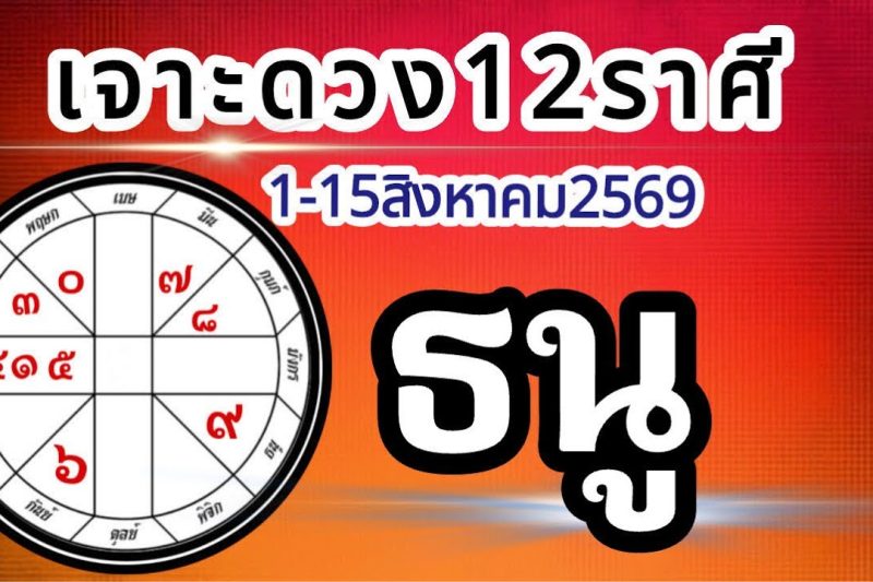 ดวงราศีธนู🏆1-15สิงหาคม2569💰การงาน การเงิน โชคลาภ สุขภาพ ความรัก📌