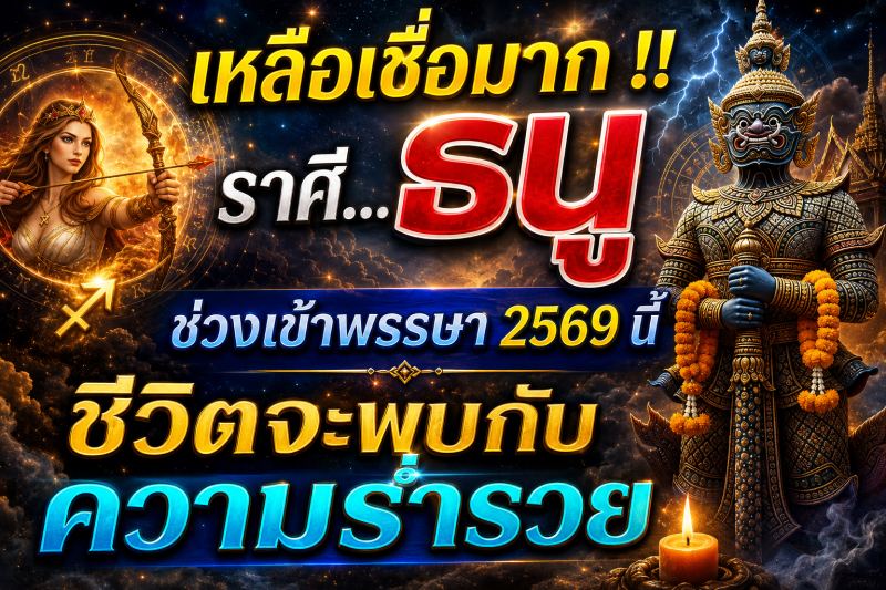 เหลือเชื่อมาก‼️ราศีธนู ♐️ ช่วงเข้าพรรษา2569นี้ ชีวิตของท่านจะพบกับความร่ำรวย🎉💵