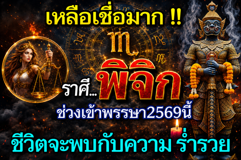 เหลือเชื่อมาก‼️ราศีพิจิก♏ ช่วงเข้าพรรษา2569นี้ ชีวิตของท่านจะพบกับความร่ำรวย🎉💵